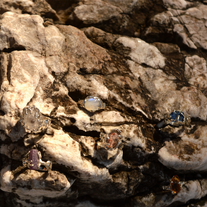 Moonstone Rainbow Ring