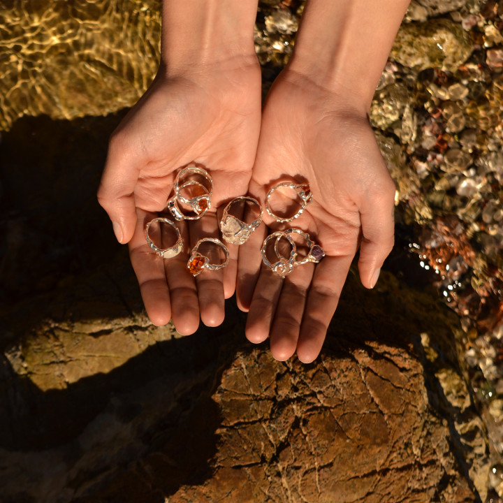 Citrine Quartz Aquatic Δαχτυλίδι