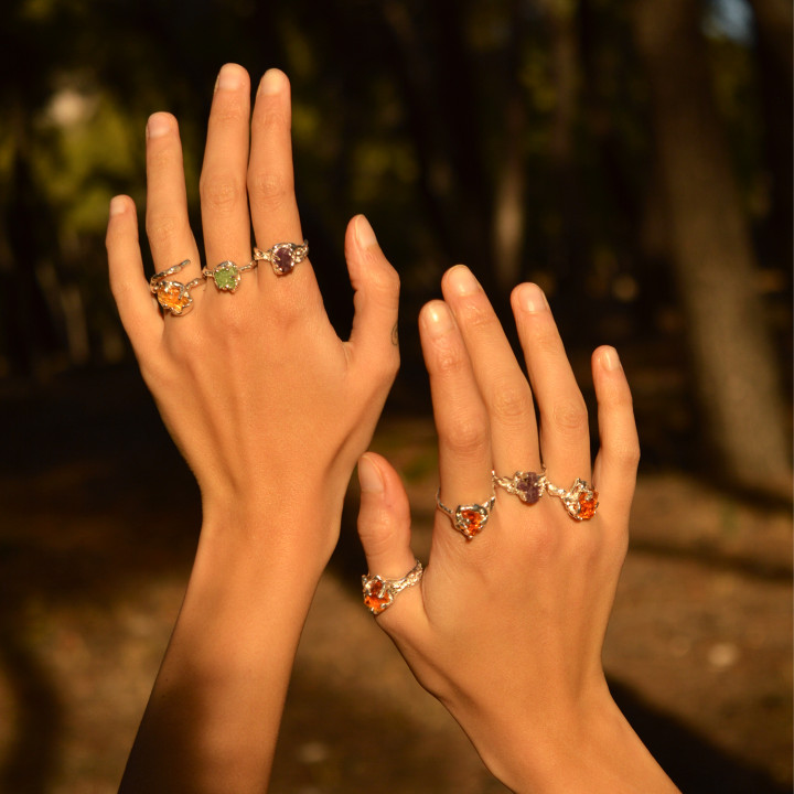 Ρουμπίνι Ακατέργαστο II Δαχτυλίδι