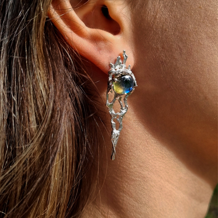 Aurora I Labradorite Earrings