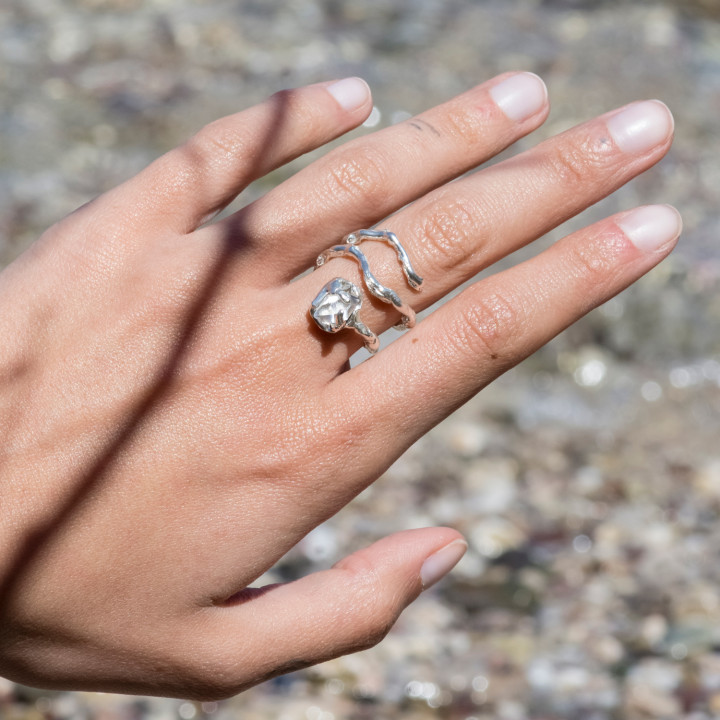 Διαμάντι Herkimer IV Δαχτυλίδι