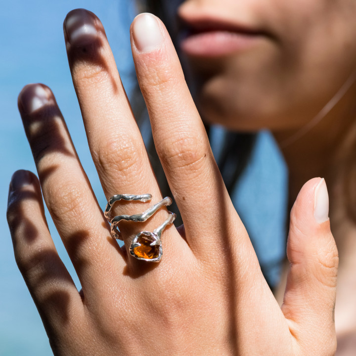 Citrine Quartz I Ring