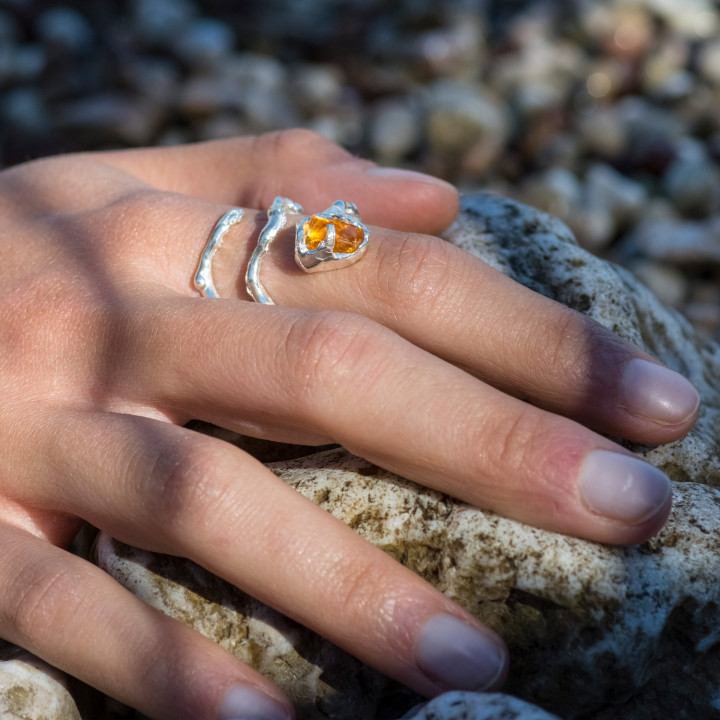 Citrine Quartz III Δαχτυλίδι