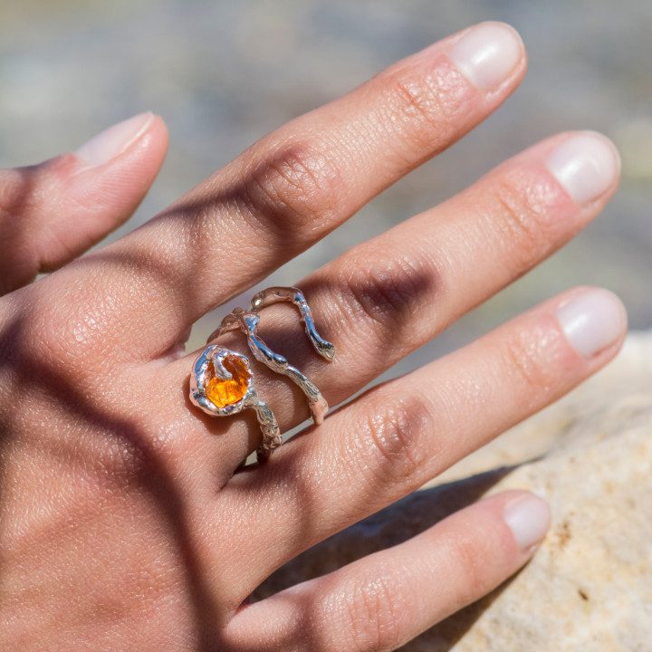 Citrine Quartz IV Δαχτυλίδι