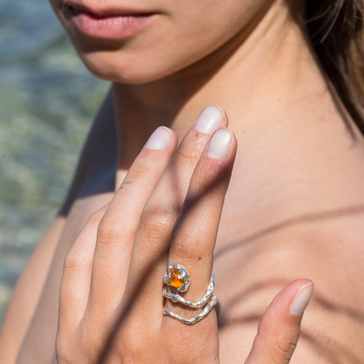 Citrine Quartz VI Δαχτυλίδι