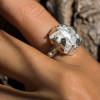 Herkimer Diamond V Ring