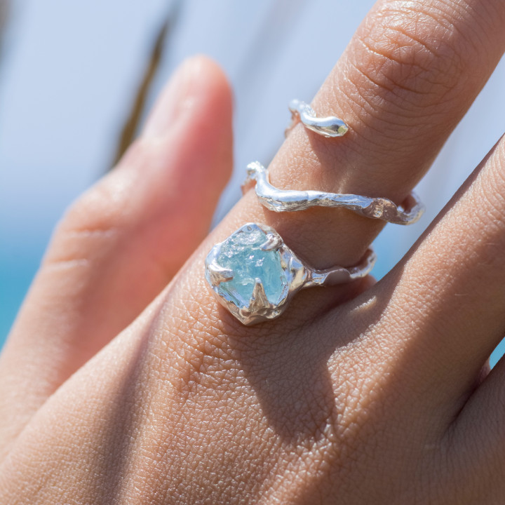 Aquamarine VIII Δαχτυλίδι
