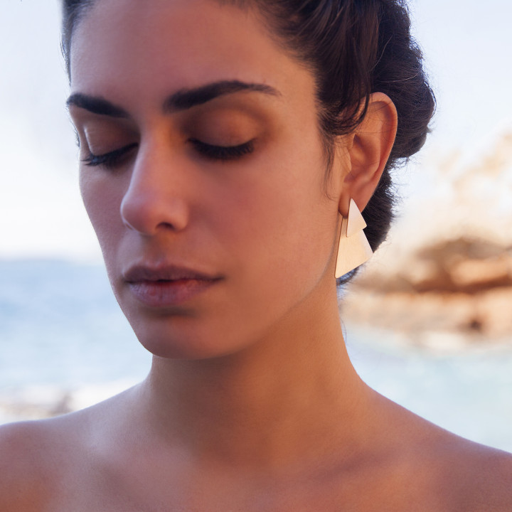 Τriangle Earjacket Σκουλαρίκια