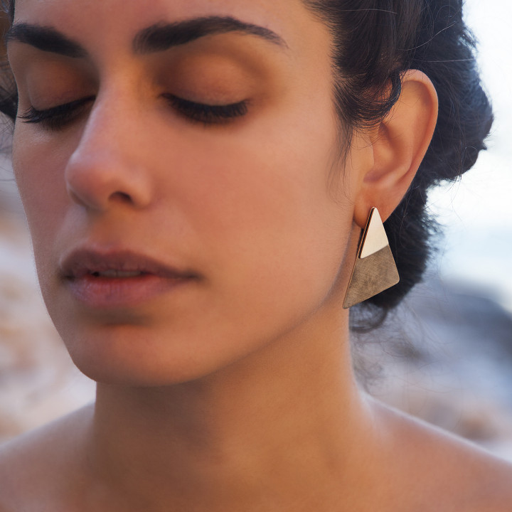 Τriangle Earjacket Σκουλαρίκια