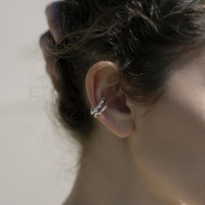 Twin Drops Ear Cuff