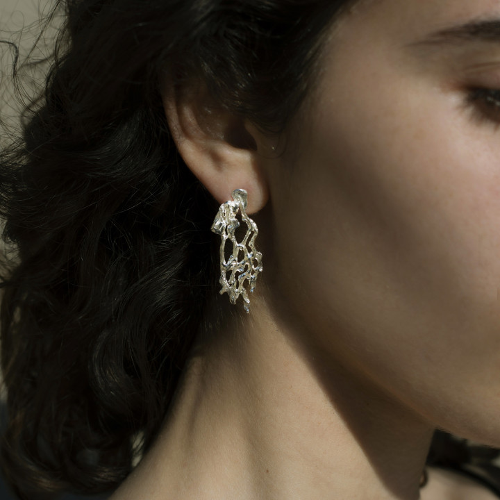 Ether Palm Σκουλαρίκια