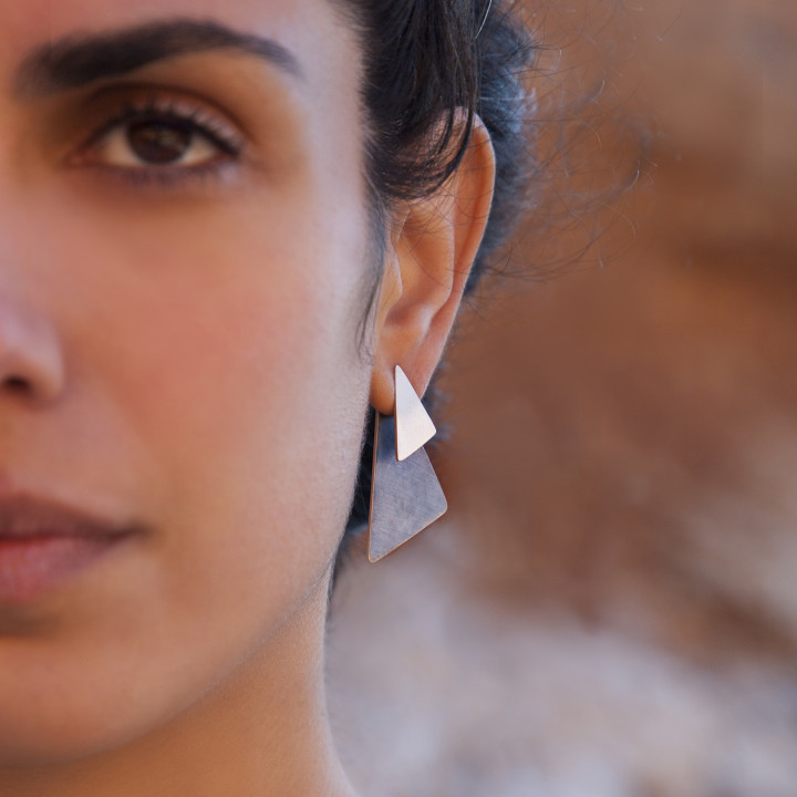 Τriangle Earjacket Σκουλαρίκια