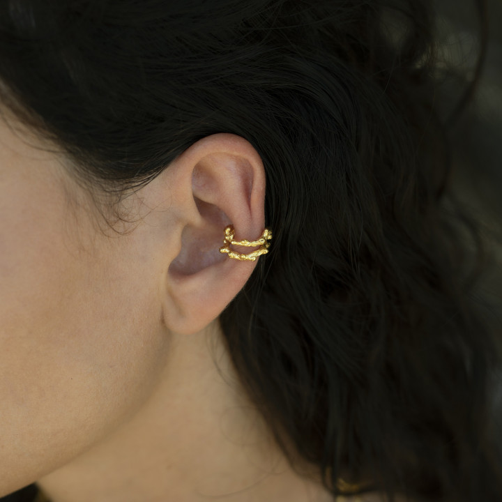 Twin Drops Ear Cuff